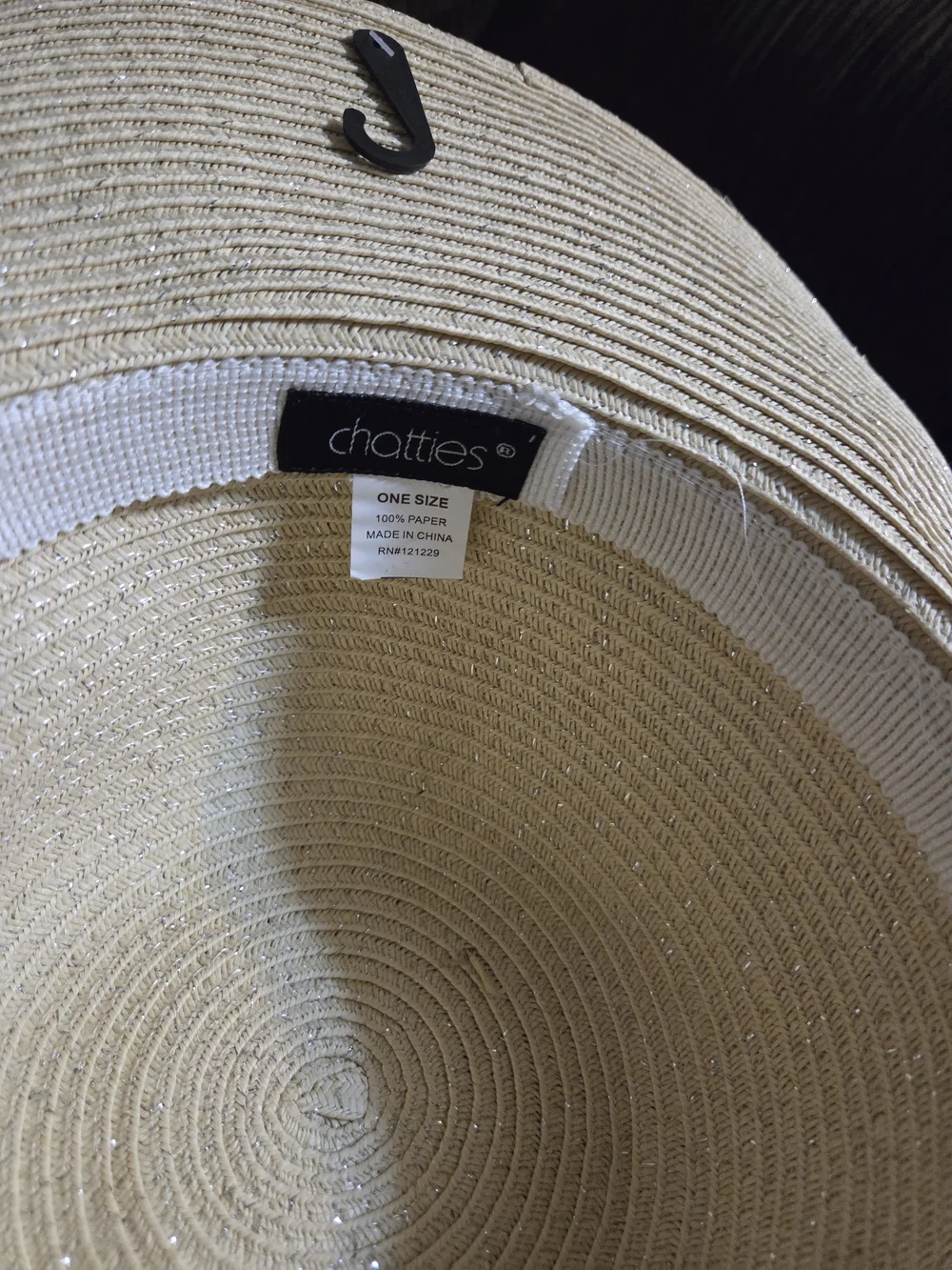 Chatties Women's Wide Brim Straw Sun Hat - Cream